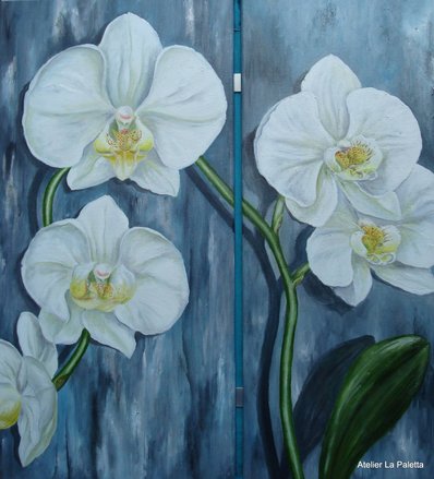orchideeën schilderij