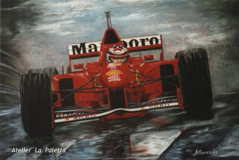 Schumacher schilderij in Monaco